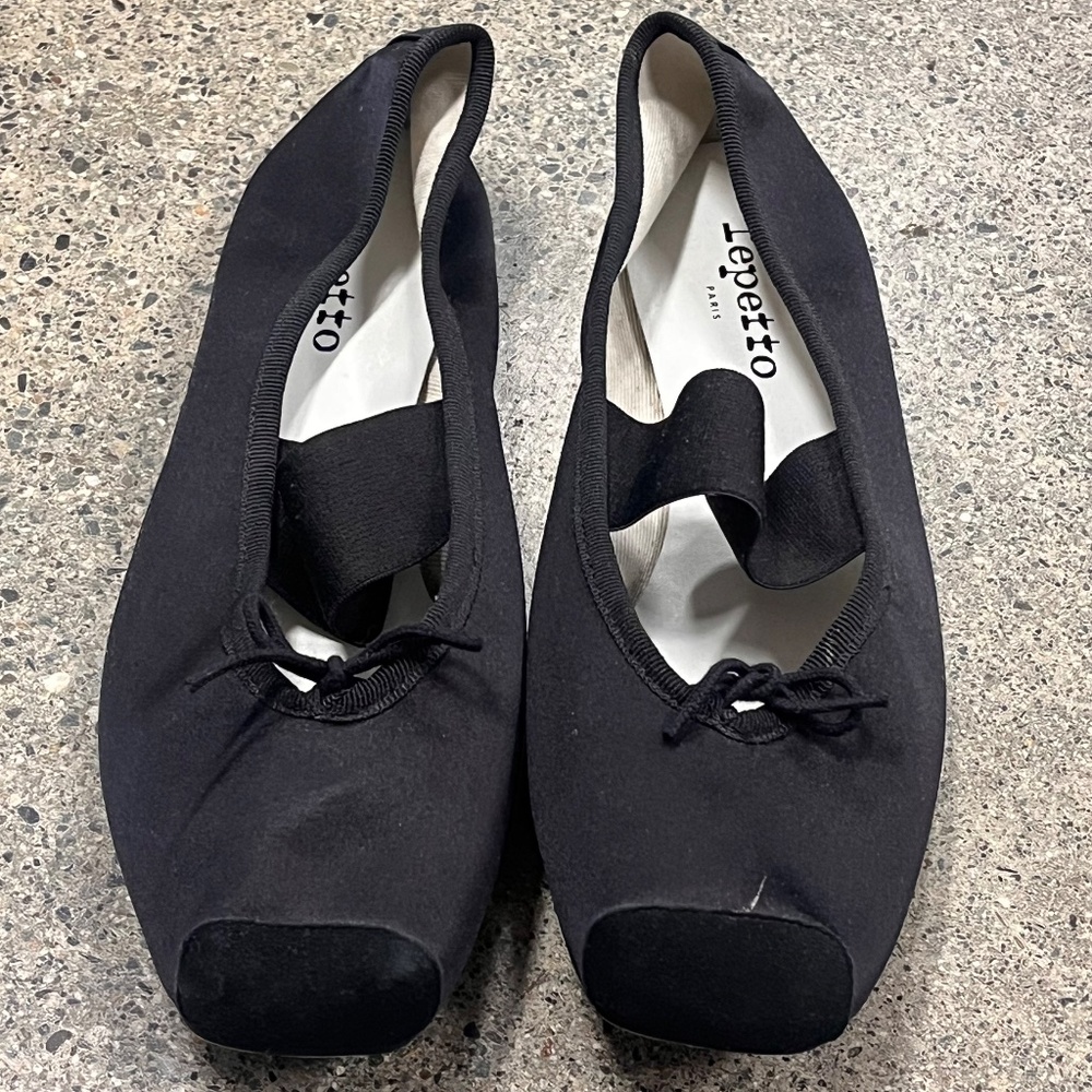 Repetto Black Satin Ballet Flats Paris - Picture 9 of 9